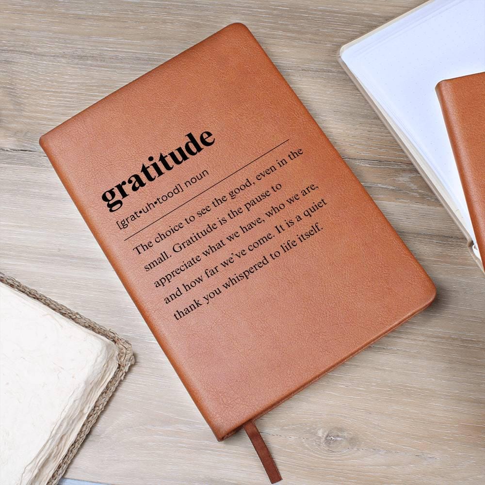 Gratitude Definition Leather Journal – Mindfulness Journal – view 7