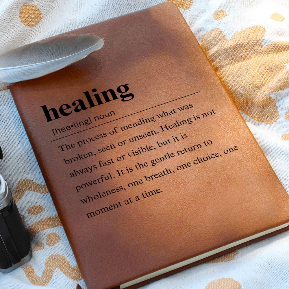 Healing Definition Leather Journal – Gratitude Journal