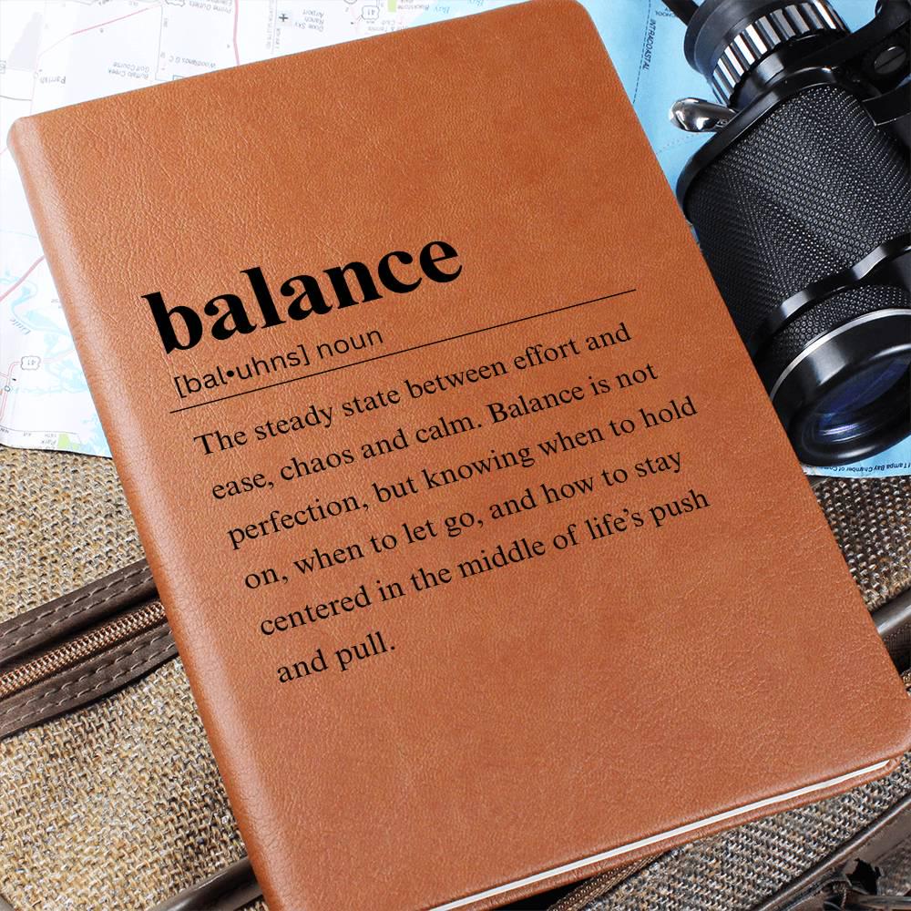 Balance Definition Personalized Journal – Gift for Entrepreneur