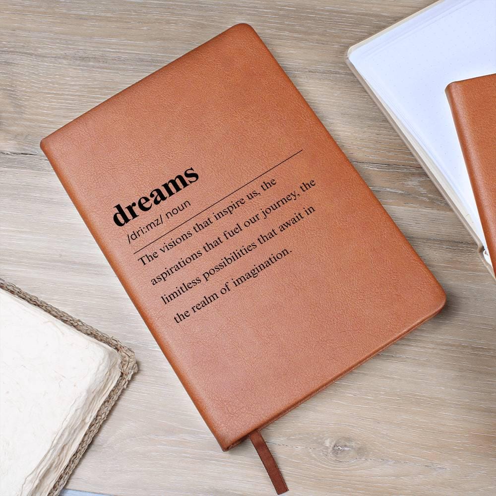Dreams Definition Leather Journal – Entrepreneur Gift – view 6