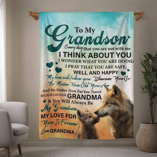 Personalized Blanket Gift for Grandson – Grandson Graduation