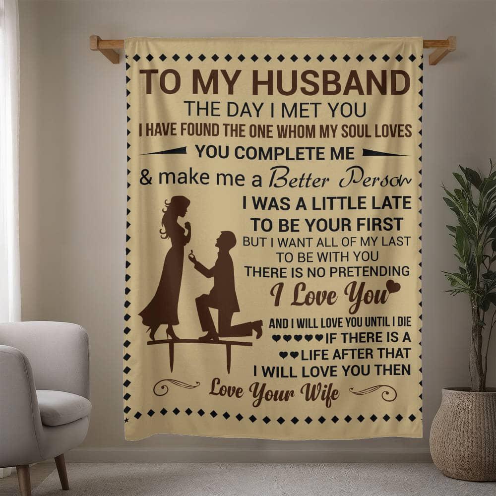 To My Husband Personalized Blanket Gift – Christmas Gift for Husband – view 4