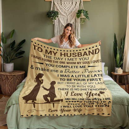 To My Husband Personalized Blanket Gift – Christmas Gift for Husband – view 5