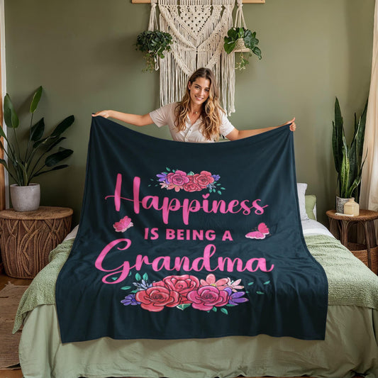 Grandma Blanket – Gift for Grandma – Gift from Grandson & Granddaught – view 2