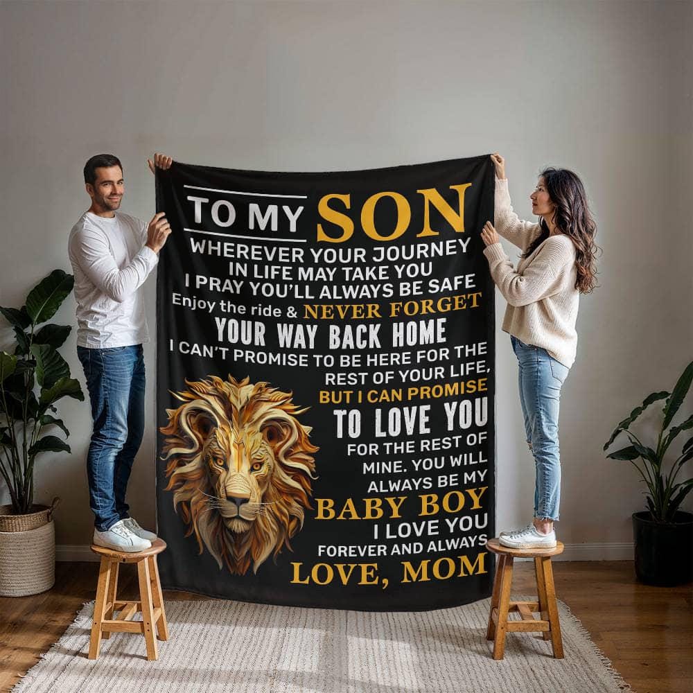 To My Son Personalized Blanket – Son Gift from Mom – view 4