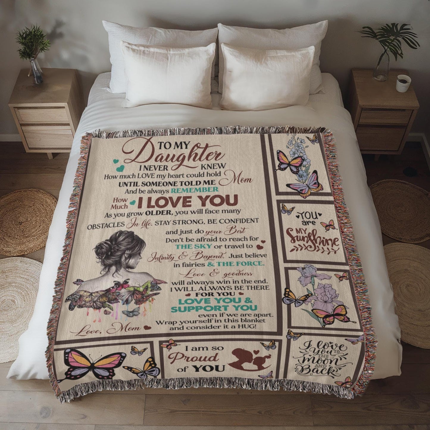 Personalized Daughter Blanket from Mom or Dad – Daughter Graduation – view 7