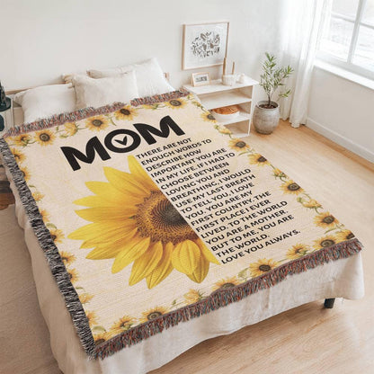 Mom Personalized Sunflower Blanket Gift – Mother Day Gifts – view 3