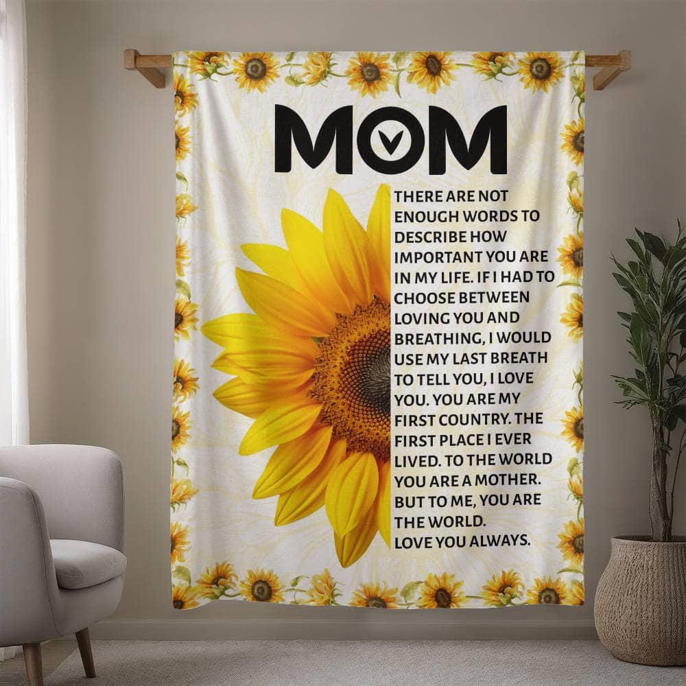 Mom Personalized Sunflower Blanket Gift – Mother Day Gifts – view 6