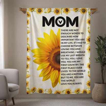 Mom Personalized Sunflower Blanket Gift – Mother Day Gifts – view 6