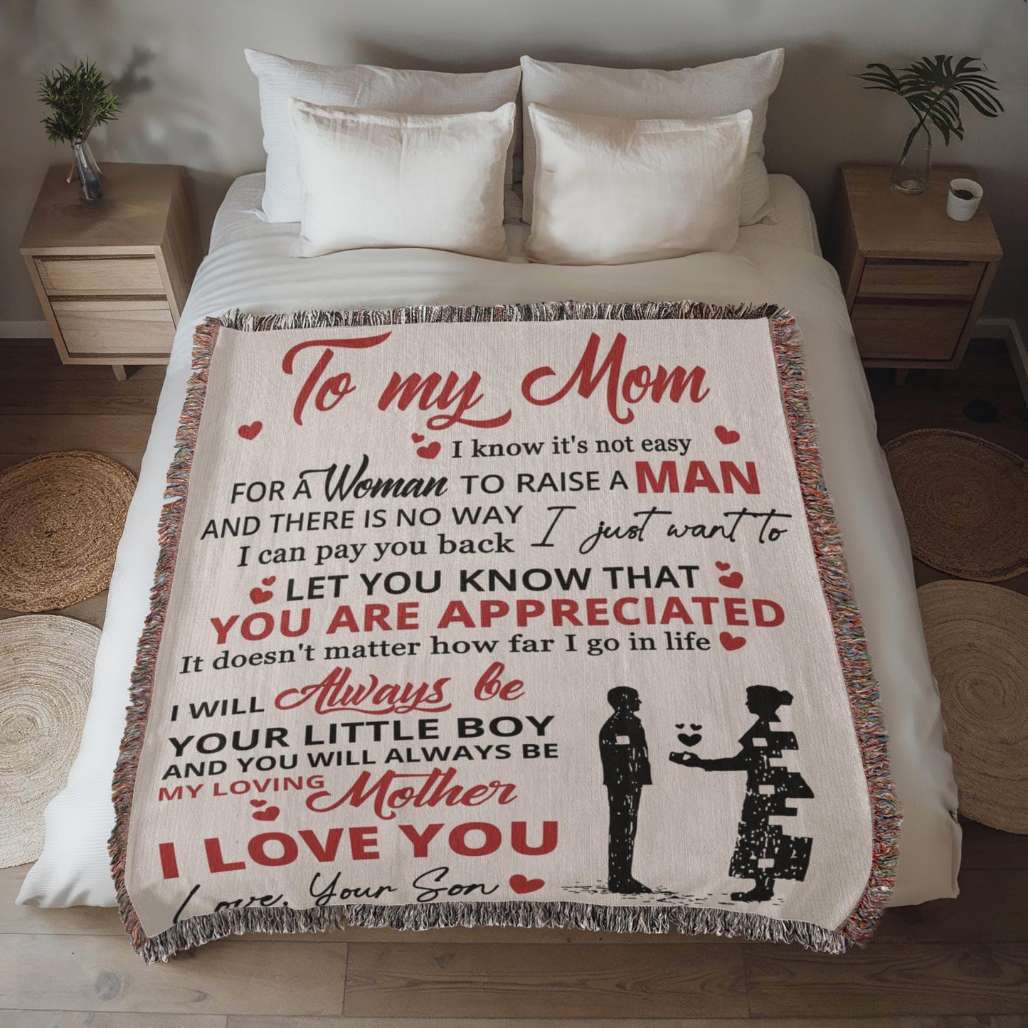 To My Mom Personalized Blanket Gift from Son – Mother Day Gifts – view 5