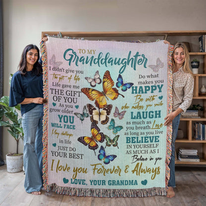 To My Granddaughter Personalized Blanket Gift from Grandma – view 5
