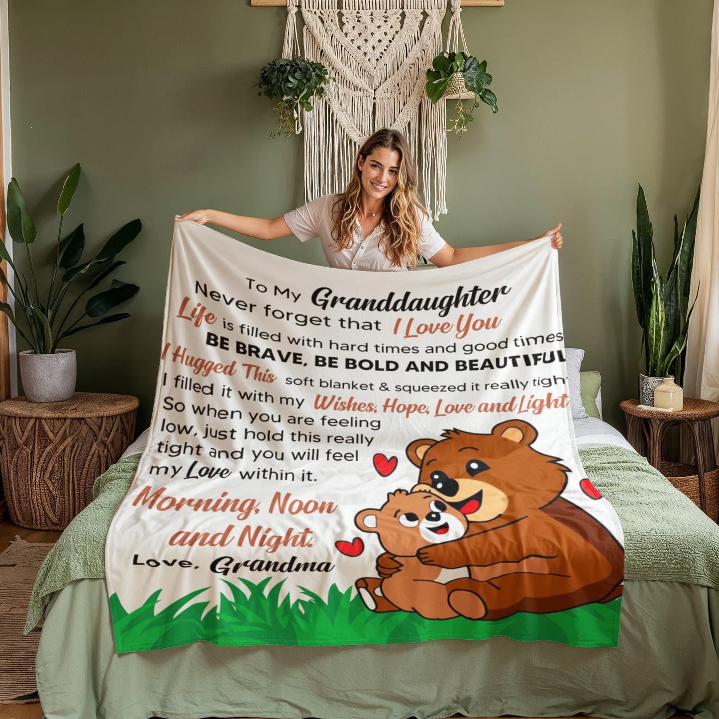 Personalized Granddaughter Blanket Gift from Grandma – view 4