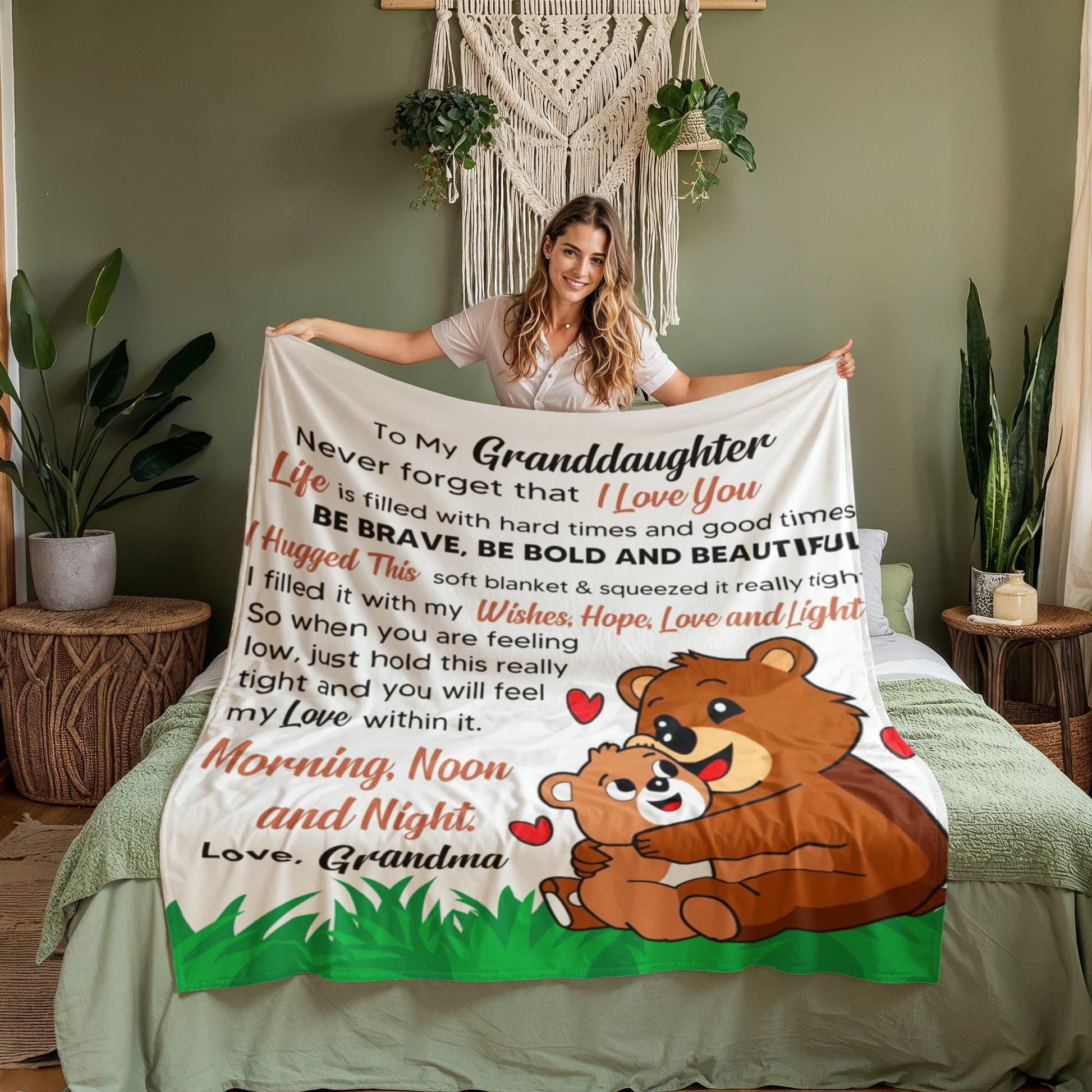 Personalized Granddaughter Blanket Gift from Grandma – view 4