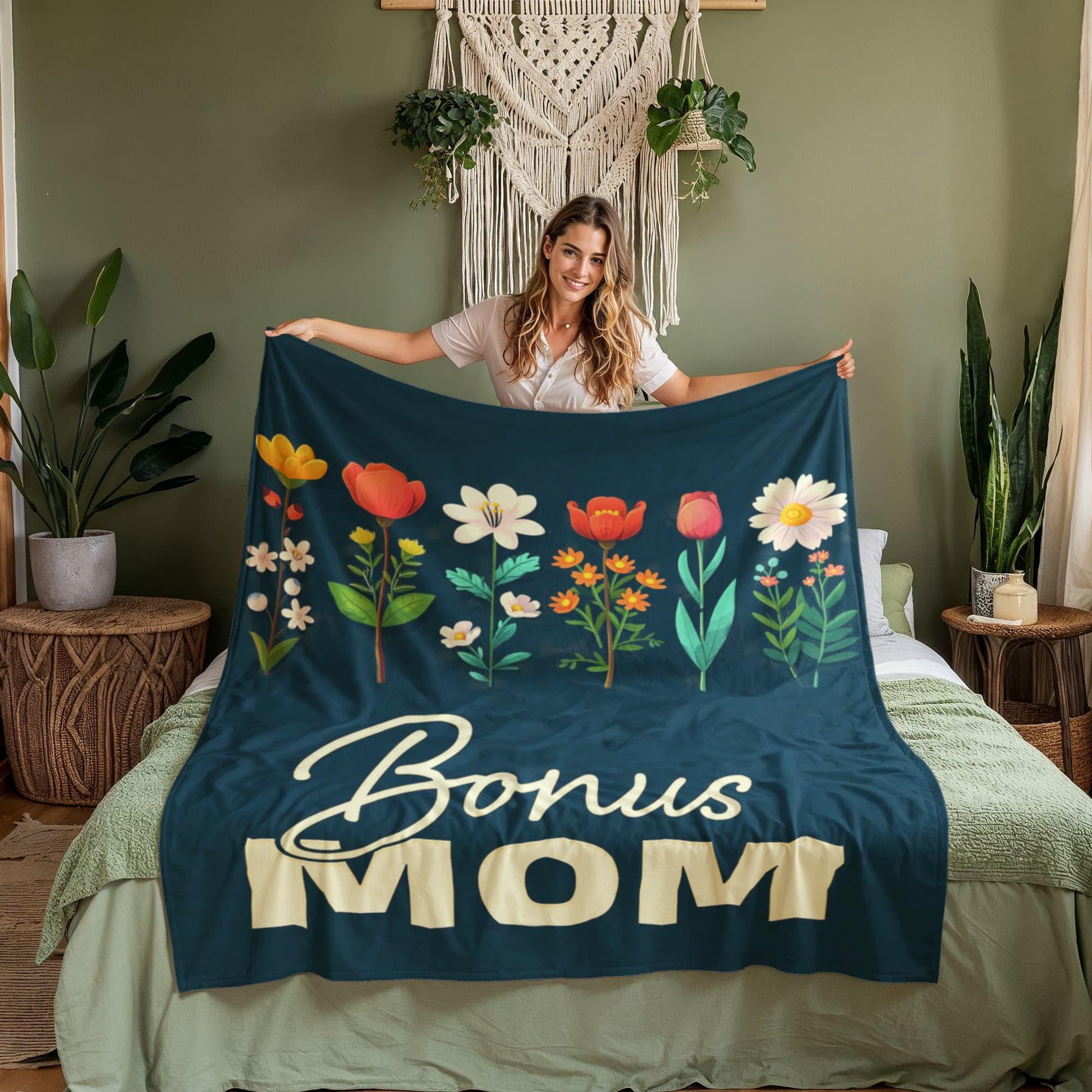 Personalized Bonus Mom Blanket – Gift for Stepmom – view 4