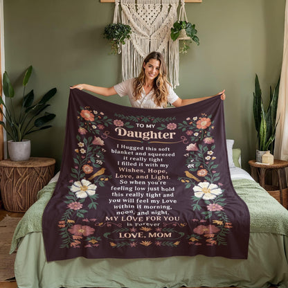 Personalized Daughter Blanket Gift From Mom – Daughter Christmas Gifts – view 3