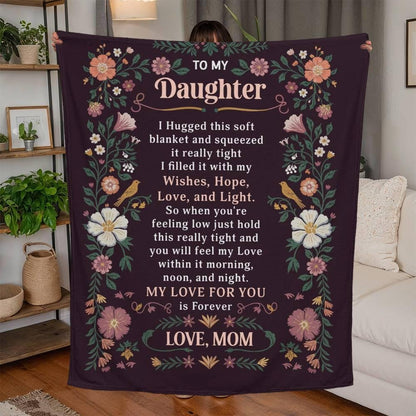 Personalized Daughter Blanket Gift From Mom – Daughter Christmas Gifts