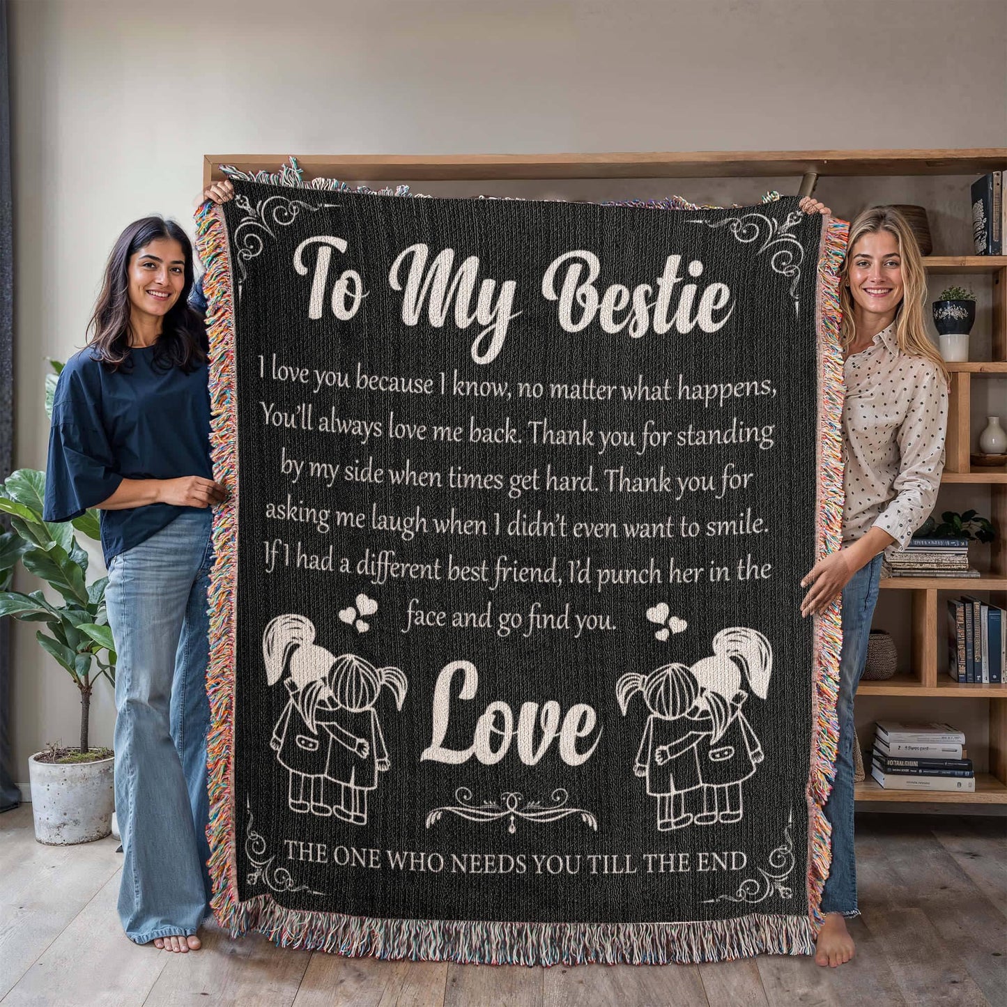 Personalized Best Friend Blanket – Gift for Bestie – view 4