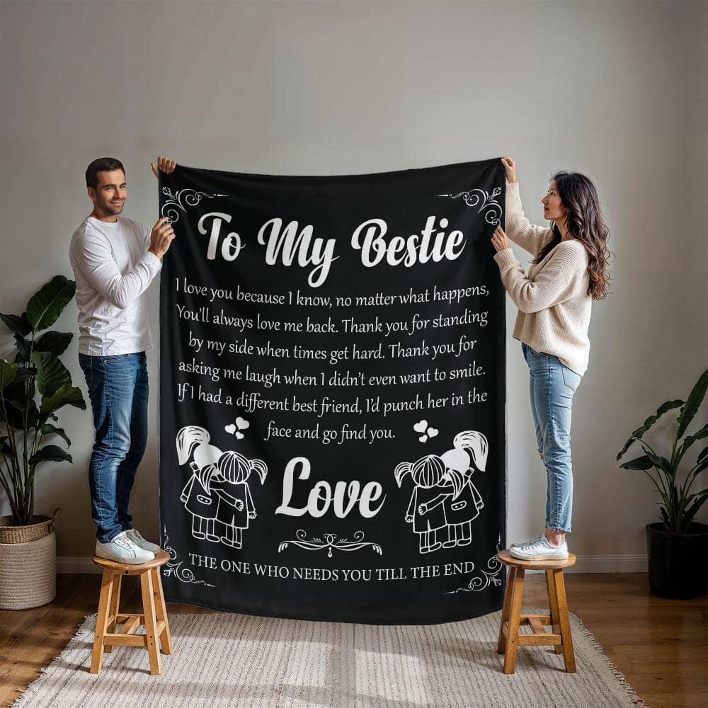 Personalized Best Friend Blanket – Gift for Bestie – view 8