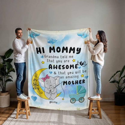 You will be an Amazing Mother Personalized Bump blanket – New Mom – view 6