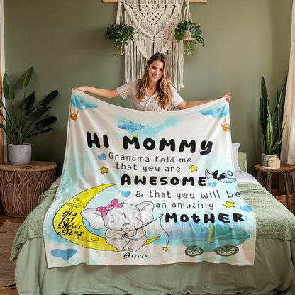 You will be an Amazing Mother Personalized Bump blanket – New Mom – view 3