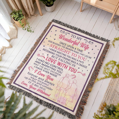 To My Wonderful Wife Personalized Blanket – Gift for Wife from Husband – view 3