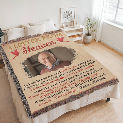 A letter from Heaven Personalized Memorial Blanket – Bereavement Gifts – view 6