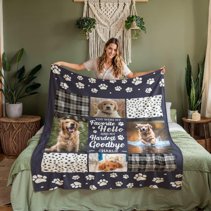 Dog Memorial Personalized Photo Blanket – Dog Remembrance Gift – view 3