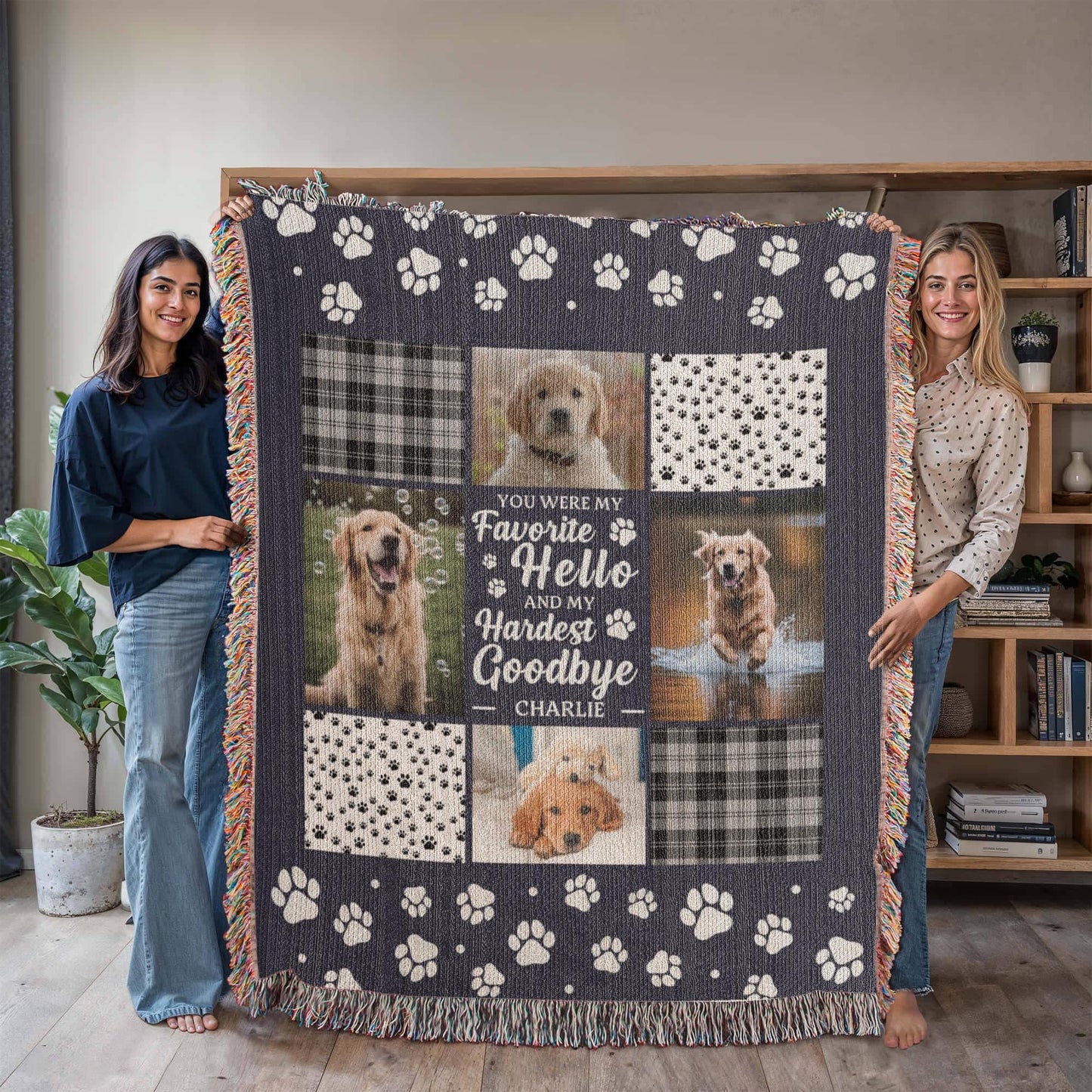 Dog Memorial Personalized Photo Blanket – Dog Remembrance Gift – view 9