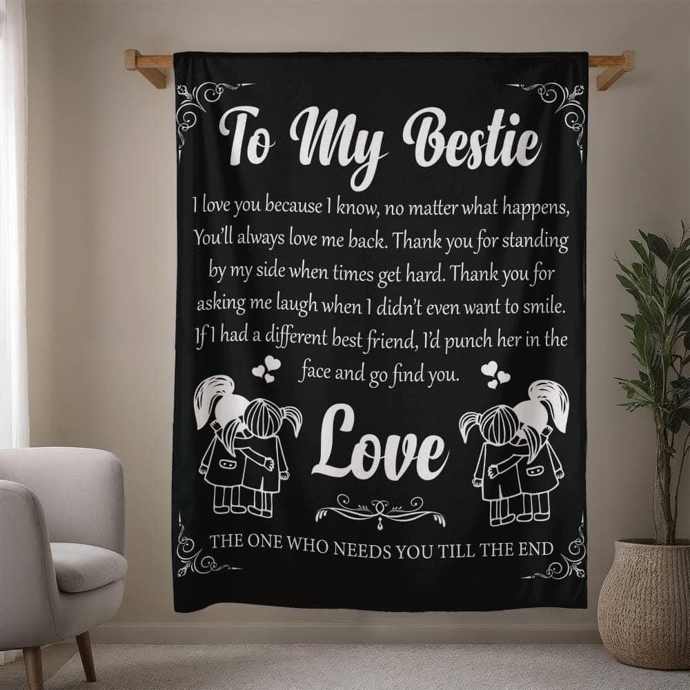 Personalized Best Friend Blanket – Gift for Bestie