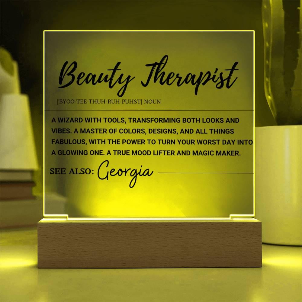 Beauty Therapist Personalized Acrylic Plaque – Gift for Makeup Artist – view 4