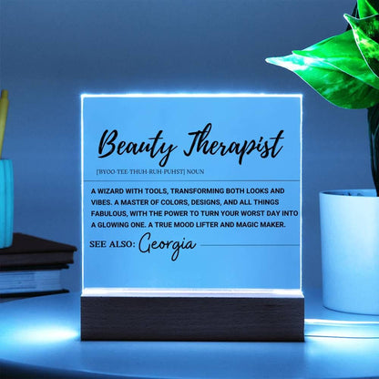 Beauty Therapist Personalized Acrylic Plaque – Gift for Makeup Artist – view 3