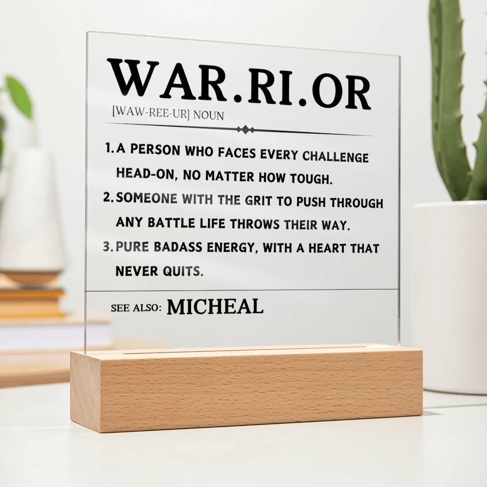 Warrior Gift Personalized Acrylic Plaque – Cancer Survivor Gift – view 10