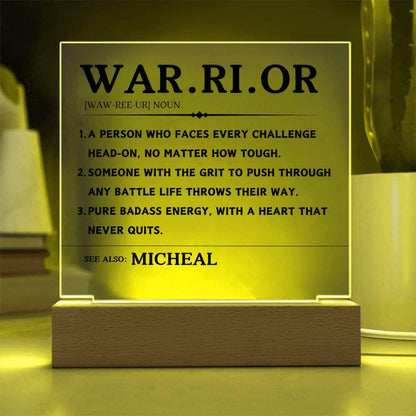 Warrior Gift Personalized Acrylic Plaque – Cancer Survivor Gift – view 4