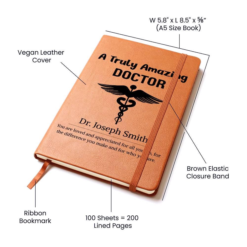 Gift for Doctor Personalized Journal – New Doctor Gifts – view 4