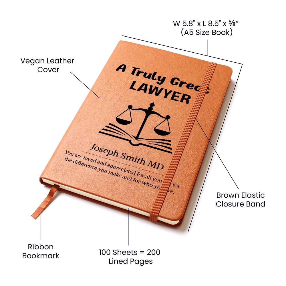 Lawyer Gift Personalized Journal – Lawyer Birthday & Christmas Gifts – view 4