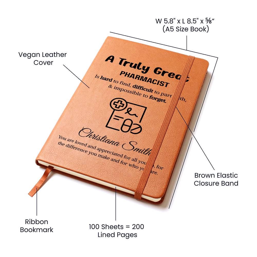 Pharmacist Gift Personalized Journal – Pharmacy Tech – view 4