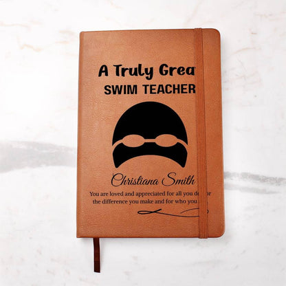 Swim Teacher Gift Personalized Journal – Gift for Swim Instructor – view 2
