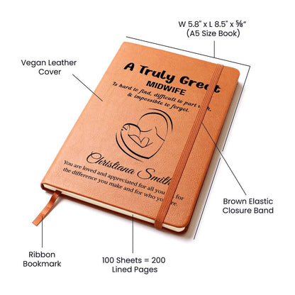 Midwife Gift Personalized Journal – Gifts for New Midwife – view 3