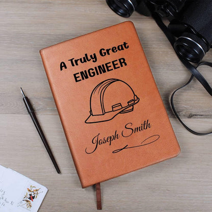 Engineer Gift Personalized Leather Journal – Gift for Civil Engineer – view 5