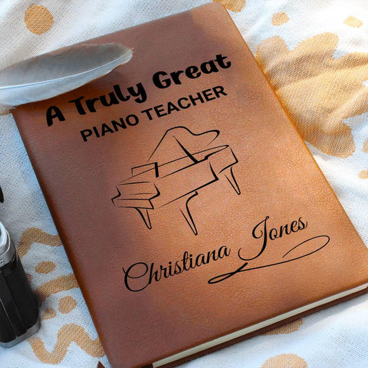 Piano Teacher Gift Personalized Journal – Gift for Piano Instructor
