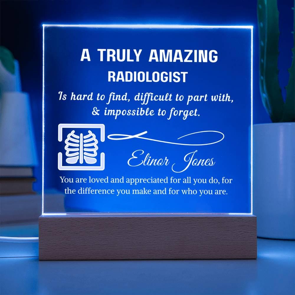 Radiologist Personalized Acrylic Plaque – Radiology Gifts – view 3