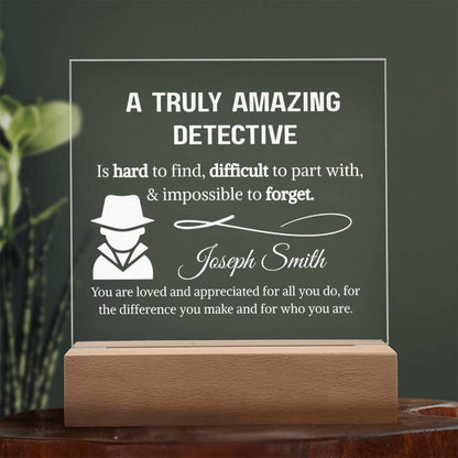 Detective Gift Personalized Plaque – Gift for Private Investigator – view 9