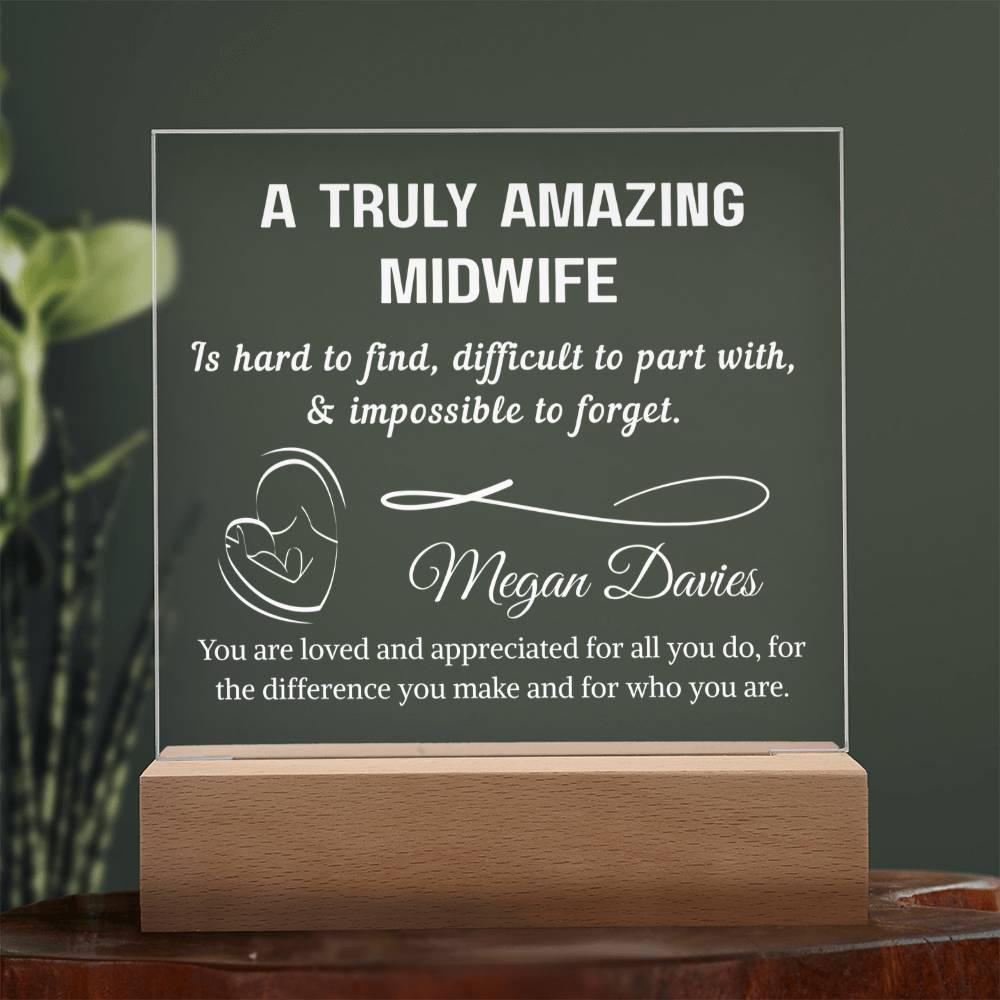 Midwife Gift Personalized Plaque – Midwife Thank You Gifts – view 9