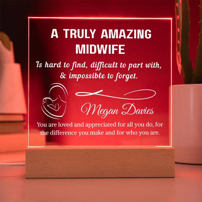 Midwife Gift Personalized Plaque – Midwife Thank You Gifts – view 5