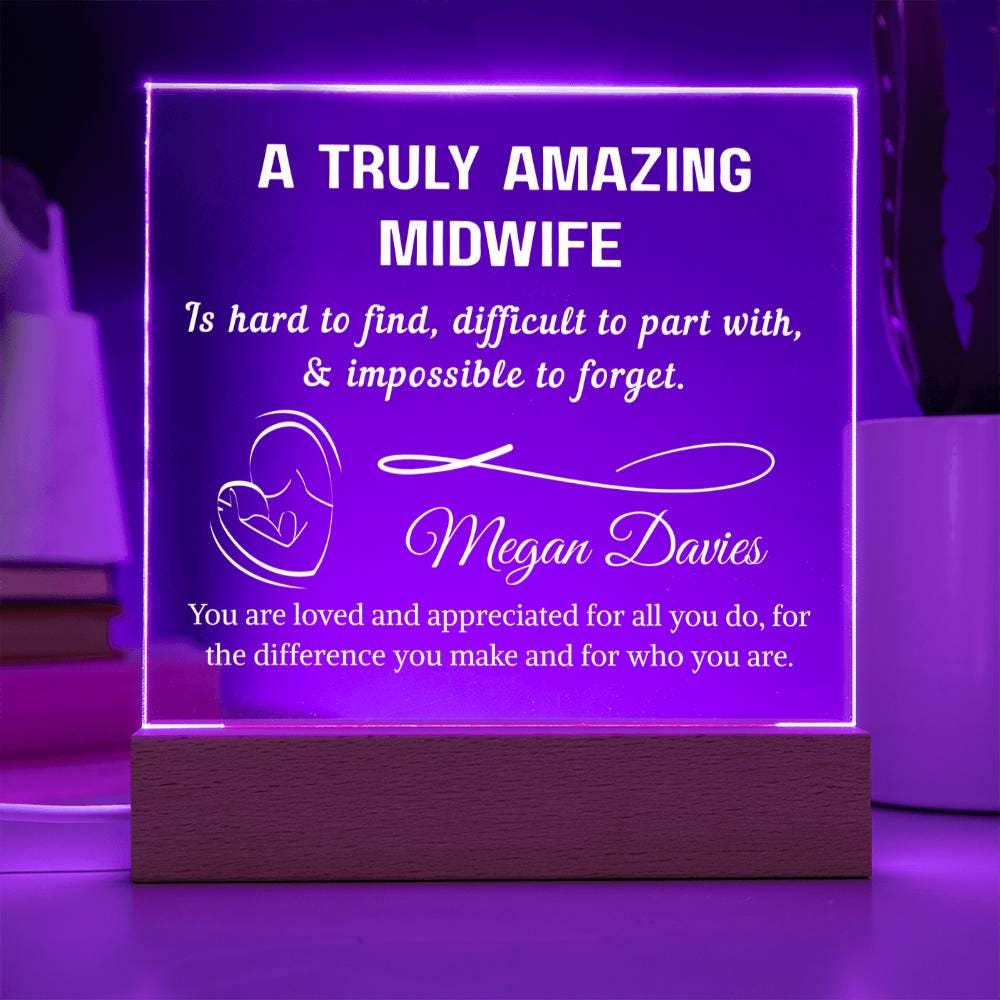 Midwife Gift Personalized Plaque – Midwife Thank You Gifts – view 3