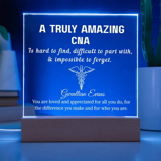 CNA Gift Personalized LED Acrylic Plaque – Gifts for CNA Nurse – view 2