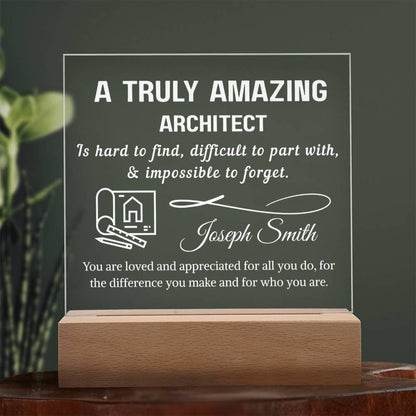 Architect Gift Personalized LED Plaque – Architect Gifts – view 9