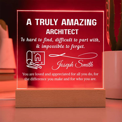 Architect Gift Personalized LED Plaque – Architect Gifts – view 8