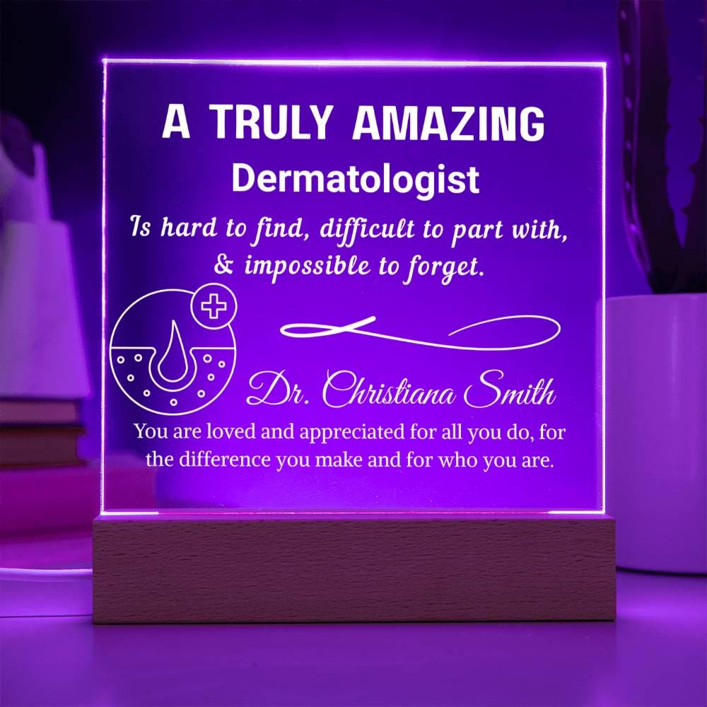 Personalized Dermatologist Gift Plaque: Acrylic Skin Doctor – view 4