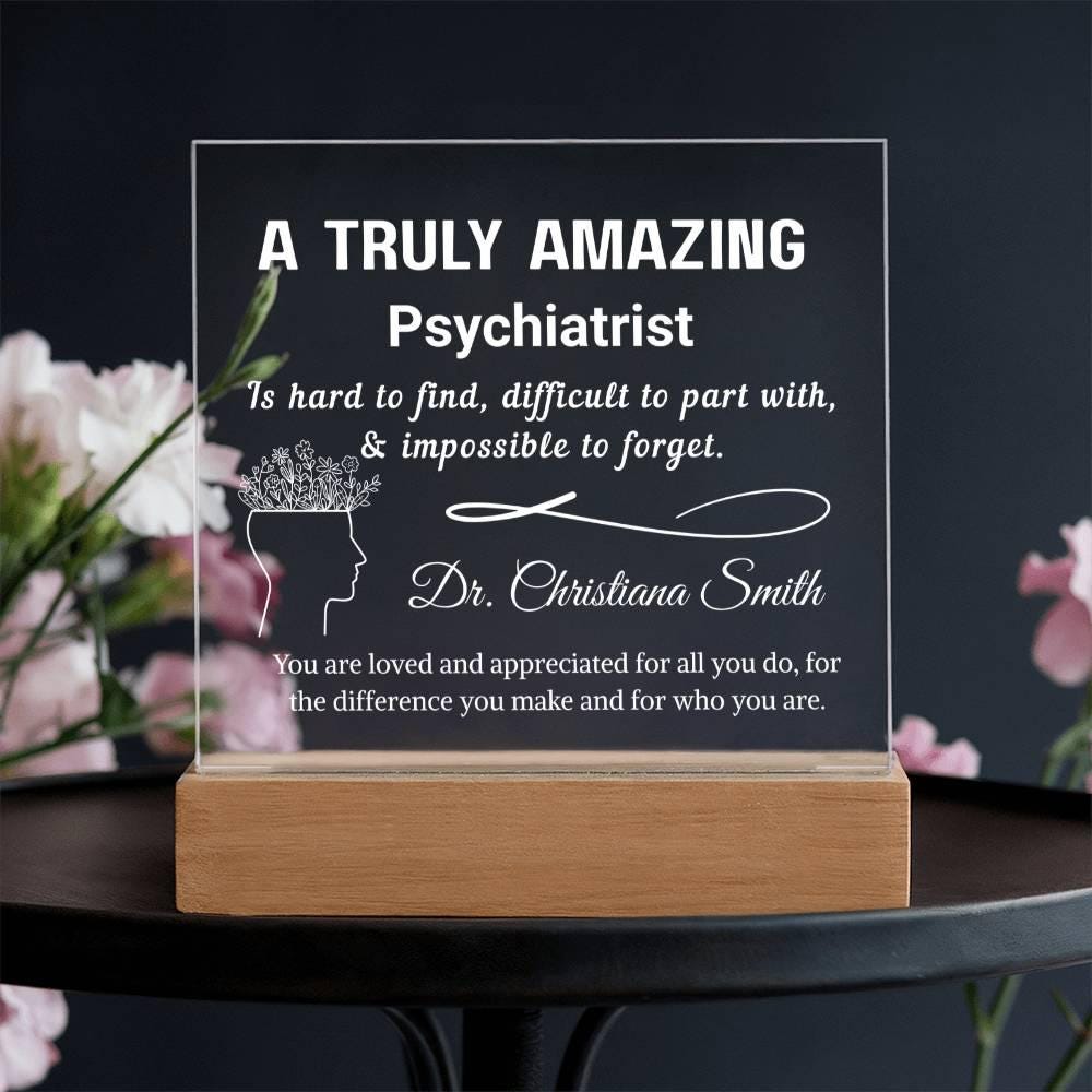 Psychiatrist Gift Personalized Plaque – Psychology Student Grad – view 3